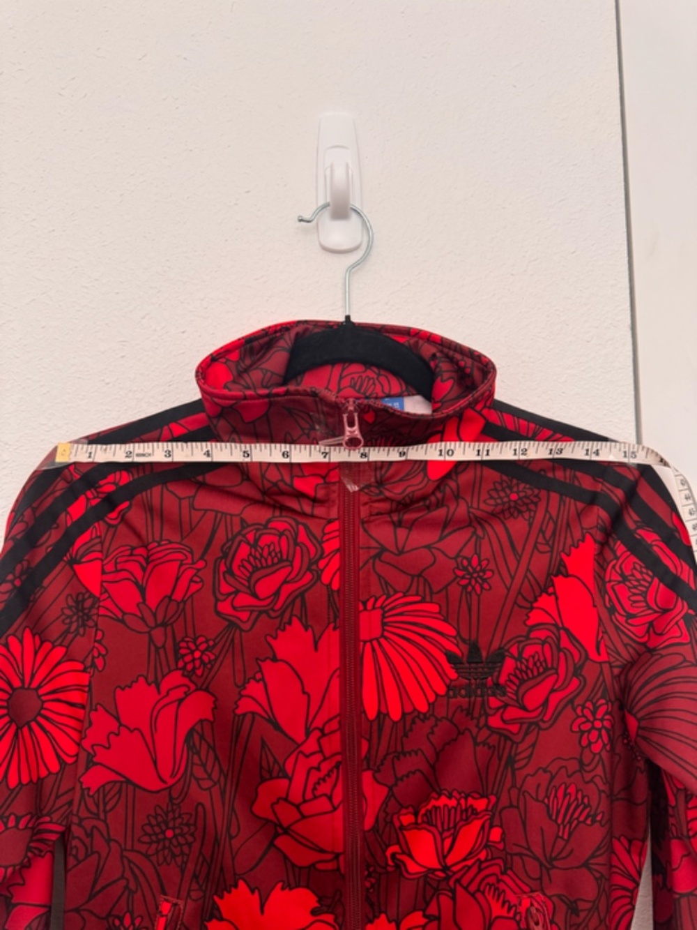 ADIDAS ORIGINALS RED FLOWER PRINT FIREBIRD TRACK TOP AY7946 - Picture 8 of 10